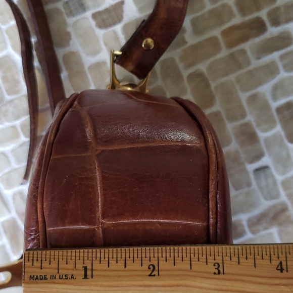 VTG Paola Lungo brown Ital leather crossbody bag - Picture 15 of 16